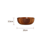 Premium Wood Salad Bowl Food-Safe Natural Round Serving Basin Durable Wooden Fruit Bowl for Kitchen Salad Tableware Gift