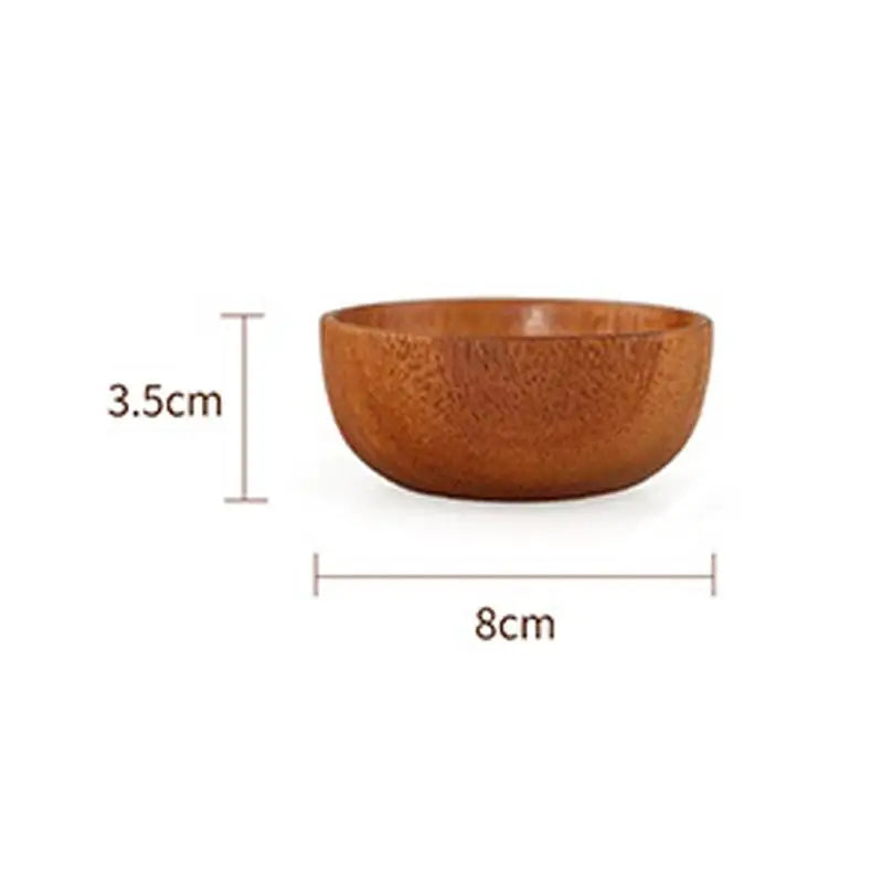 Premium Wood Salad Bowl Food-Safe Natural Round Serving Basin Durable Wooden Fruit Bowl for Kitchen Salad Tableware Gift