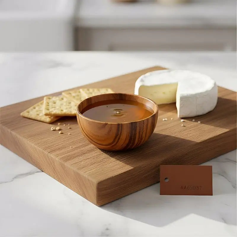 Premium Wood Salad Bowl Food-Safe Natural Round Serving Basin Durable Wooden Fruit Bowl for Kitchen Salad Tableware Gift